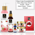Buy Good Vibes Face Care Essential Kit - Rose Hip ( Face Wash + Scrub + Mask + Sheet Mask + Toner + Serum) - Purplle