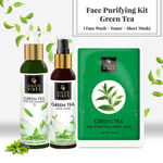 Buy Good Vibes Face Purifying Kit - Green Tea ( Face Wash + Toner + Sheet Mask) - Purplle