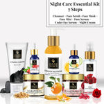 Buy Good Vibes Night Care Essential Kit - 7 Steps (Cleanser + Face Scrub + Face Mask + Face Mist + Face Serum + Under Eye Serum + Night Cream) - Purplle