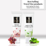 Buy Best Selling Travel Size products (Anti Ageing Face Wash + Green Tea Face Cream) - Purplle