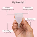 Buy Sirona Reusable Menstrual Cup - Small Size with Pouch, 15ml Mini Intimate Wash & Cup Wash, Ultra Soft, Odour & Rash Free, No Leakage, Protection For Upto 10-12 Hours, FDA Approved - Purplle