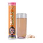 Buy Chicnutrix Super C - Amla Extract & Zinc - Natural Vitamin C for Skin Protection - 20 Effervescent Tablets - Fizzy Orange Flavour - Purplle