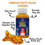 Buy Chicnutrix Mighty Omega - Omega 3 Fatty Acids - 1250 mg for Skin, Hair & More - 60 Softgel Capsules - Chocolate Flavour - Purplle