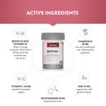 Buy Swisse Beauty Biotin+ With Nicotinamide, Rose Hips & Vitamin C For Healthy Hair, Nourishes Skin & Nails, Supports Collagen Formation –60 Tablets for Both Men & Women. 100% Vegetarian Product - Purplle
