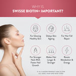 Buy Swisse Beauty Biotin+ With Nicotinamide, Rose Hips & Vitamin C For Healthy Hair, Nourishes Skin & Nails, Supports Collagen Formation –60 Tablets for Both Men & Women. 100% Vegetarian Product - Purplle