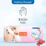 Buy Tulips Sensitive Baby Wet Wipes for Gentle Cleaning/Moisturising, 100% RASH FREE (72 Wipes x 2 Pack) - Purplle