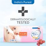 Buy Tulips Sensitive Baby Wet Wipes for Gentle Cleaning/Moisturising, 100% RASH FREE (72 Wipes x 2 Pack) - Purplle
