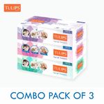 Buy Tulips Facial Dry Tissue Paper, Super Soft, Super Absorbent & 100% Pure, 2Ply x 100 Pulls (Pack of 2)) - Purplle