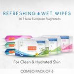 Buy Tulip Refreshing Wet Wipes with 2 any Different Fragrances Japanese Cherry, Magnolia & Summer Fresh (Pack of 2 x 20 Wipes) - Purplle