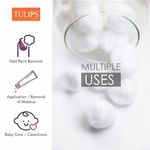 Buy Tulips 50 White Cotton Balls in a Ziplock Bag (Pack of 6 - Purplle
