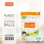 Buy Tulips 50 White Cotton Balls in a Ziplock Bag (Pack of 6 - Purplle