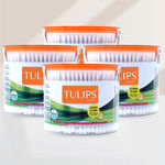 Buy Tulips Cotton Buds/ Swabs, 300 Stciks/ 600 Tips in a Round Jar (Pack of 4) - Purplle