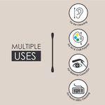 Buy Tulips Cotton Buds/ Swabs, 300 Stciks/ 600 Tips in a Round Jar (Pack of 4) - Purplle