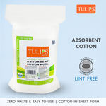 Buy Tulips 100gm Absorbent Soft Cotton Wool/Roll for Makeup Remover, Beauty, Adult & Baby Care Disposable Cotton, (Pack of 2) - Purplle