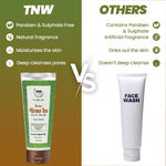 Buy TNW The Natural Wash Green Tea Face Wash for Dry to Combination Skin | Grealmo Face wash 100 ml - Purplle