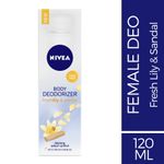 Buy Nivea Body Deodorizer Fresh Lily and Sandal (120 ml) - Purplle