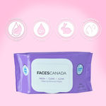 Buy FACES CANADA Fresh Clean Glow Makeup Remover Wipes - 30 Wipes | Gentle Purifying | Ultra Soft | Instant Cleansing For All Skin Types | Hydrates & Moisturizes Skin | No Alcohol | No Parabens - Purplle