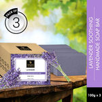 Buy Good Vibes Lavender Soothing Handmade Soap Bar (Pack of 3) - 100g x 3 - Purplle