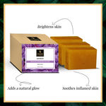 Buy Good Vibes Saffron Radiance Handmade Soap Bar (Pack of 3) - 100g x 3 - Purplle