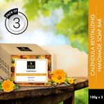 Buy Good Vibes Calendula Revitalizing Handmade Soap Bar (Pack of 3) - 100g x 3 - Purplle
