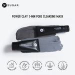 Buy SUGAR Cosmetics Power Clay 3-min Pore Cleansing Mask with Charcoal, 50 ml - Purplle