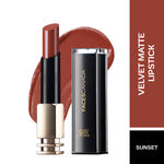 Buy Faces Canada Velvet Matte Lipstick | Vitamin E enriched |Soft Matte finish|Smooth One Stroke Intense Color | Hydrated Lips All Day | Shade - Sunset 3.5g - Purplle