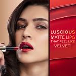 Buy Faces Canada Velvet Matte Lipstick | Vitamin E enriched |Soft Matte finish|Smooth One Stroke Intense Color | Hydrated Lips All Day | Shade - Crimson 3.5g - Purplle