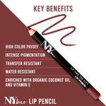 Buy NY Bae Lip And The City Lip Pencil - Dark Cherry Red Seagram 14 (0.8 g) | Maroon | Creamy Matte Finish | Enriched with Vitamin E & Coconut Oil | Rich Colour Payoff | Long lasting | Transfer Resistant | Vegan | Cruelty & Paraben Free - Purplle