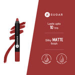 Buy SUGAR Cosmetics Matte As Hell Crayon Lipstick - 08 Jackie Brown (Reddish Brown) With Free Sharpener - Purplle