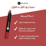Buy SUGAR Cosmetics Matte As Hell Crayon Lipstick - 08 Jackie Brown (Reddish Brown) With Free Sharpener - Purplle