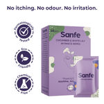 Buy Sanfe Natural Intimate Wipes, 3 in 1 - No Odour, No Itching, No Irritation - Cucumber & White Lily (20 Piece) - Purplle