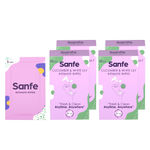 Buy Sanfe Natural Intimate Wipes, 3 in 1 - No Odour, No Itching, No Irritation - Cucumber & White Lily (Pack of 10) - Pack of 4 # SIW008 - Purplle