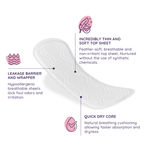 Buy Sanfe Rash Free Panty Liners, 100% Organic Cotton and Biodegradable, 25 units (Pack of 3) # SPL003 - Purplle
