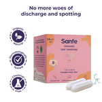 Buy Sanfe Super 100% Organic Cotton Digital Tampons - Premium Design - Night Tampons (Pack of 16) - Purplle