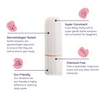 Buy Sanfe Super 100% Organic Cotton Digital Tampons - Premium Design - Night Tampons (Pack of 16) - Purplle