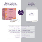 Buy Sanfe Super 100% Organic Cotton Digital Tampons - Premium Design - Night Tampons (Pack of 16) - Purplle