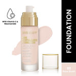 Buy Swiss Beauty High Performance Foundation | Water-Resistant | Medium to Buildable Coverage | Lightweight | Easy to Blend | With Vitamin C & Niacinamide|Rose-Blush 55 gm - Purplle