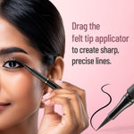 Buy Swiss Beauty Jet Black Bold Felt Tip Eyeliner - 1.2 ml - Purplle
