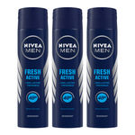 Buy NIVEA MEN Fresh Active Deodorant 150ml (Pack of 3) - Purplle
