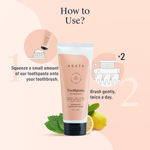 Buy Arata Natural Refreshing Toothpaste with Peppermint ,Cinnamon & Chamomile || All Natural ,Vegan & Cruelty Free || Flouride Free Formula Fights Bacteria & Tooth Decay -(Pack of 2 )-100 ml Each - Purplle