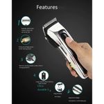 Buy VGR Navigator V-018 Professional Hair Clipper Hair Trimmer Runtime: 180 mins for Men (Black/Silver) - Purplle