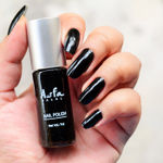 Buy Asfa Halal Hi Shine Nail Polish Black Inky 019 (7 ml) - Purplle