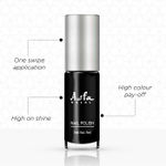 Buy Asfa Halal Hi Shine Nail Polish Black Inky 019 (7 ml) - Purplle