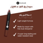 Buy SUGAR Matte As Hell Crayon Lipstick - 26 Vianne Rocher (Deep Chocolate Brown) (2.8 g) - Purplle