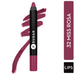 Buy SUGAR Cosmetics Matte as Hell Crayon Lipsticks for Women | Lasts Up To 8+ Hours | Lip Crayon with Sharpener | 2.8 gm - 32 Miss Rosa - Purplle