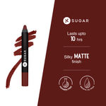 Buy SUGAR Cosmetics Matte as Hell Crayon Lipsticks for Women | Lasts Up To 8+ Hours | Lip Crayon with Sharpener | 2.8 gm - 36 Veronica Mars - Purplle