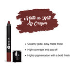 Buy SUGAR Cosmetics Matte as Hell Crayon Lipsticks for Women | Lasts Up To 8+ Hours | Lip Crayon with Sharpener | 2.8 gm - 36 Veronica Mars - Purplle