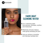 Buy SUGAR Cosmetics - Swipe Right - Cleansing Water - 4-in-1 Cleanser that Cleanses, Exfoliates, Soothes and Moisturises Skin, Paraben-Free And Cruelty-Free - Purplle