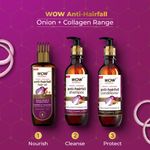 Buy WOW Skin Science Onion & Collagen Anti-Hairfall Hair Oil | Nourishes Scalp & Stimulates Roots | Reduces Hairfall | Reduces Breakage | Repairs Damaged Hair | Minimizes Split Ends | Boosts Hair Thickness- 100 ml - Purplle
