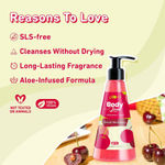 Buy Plum BodyLovin' Drivin' Me Cherry Shower Gel | SLS-Free Body Wash For Women | Sweet Cherry Fragrance for Soft & Smooth Skin | Aloe-Infused Nourishing Body Cleanser For All Skin Types (240 ml) - Purplle